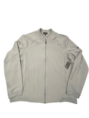 FLX‎ Urban Commuter Packable Men's Light Gray Zip Water Resist Jacket 3XLT NWT